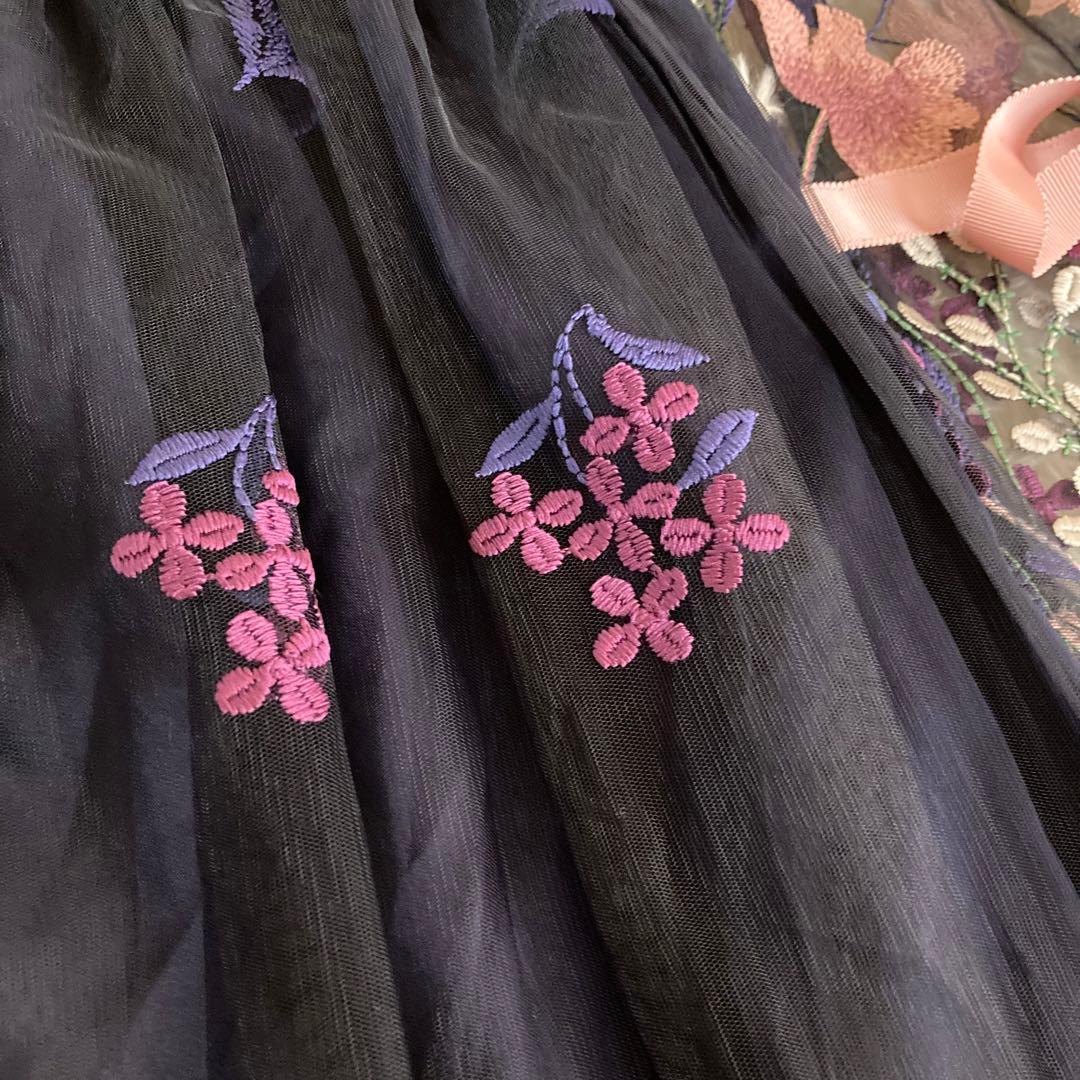 インポート　刺繍　ロングドレス