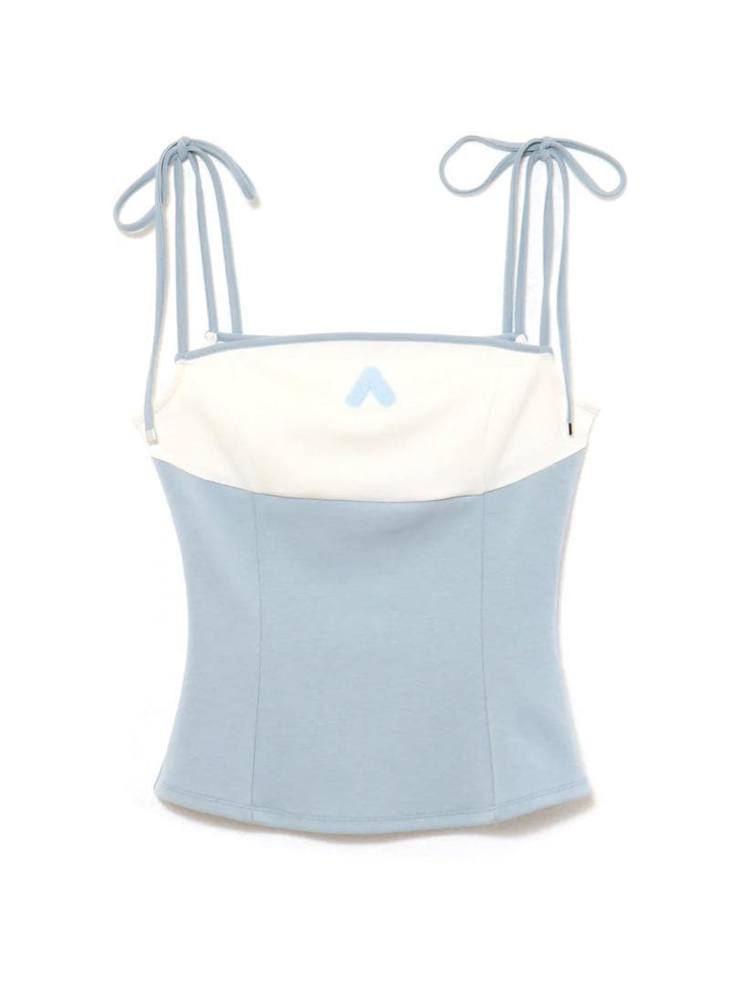 andmary Sora bicolor camisole ブルー