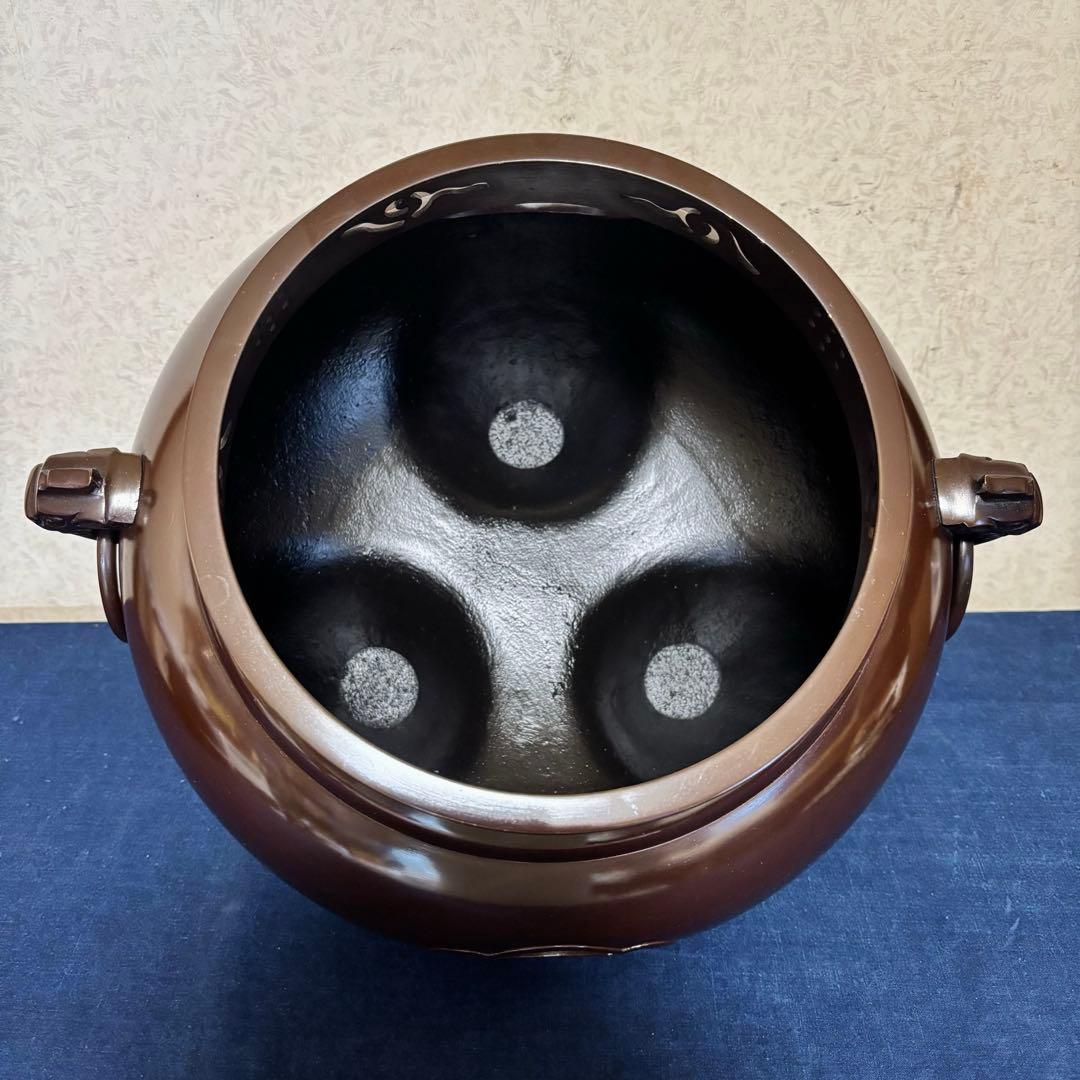 風炉/茶釜/電熱器/唐銅鬼面風炉/野々田製電熱器/敷板/茶道具/お点前道具