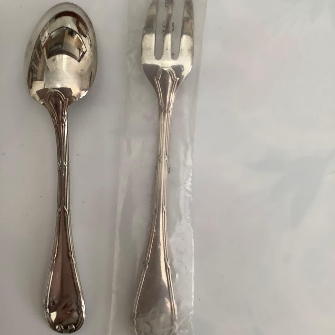 銀製クリストフル　デザートスプーン、フォークセット③