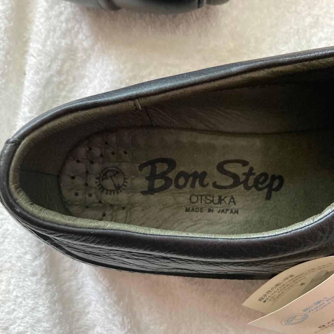 BONSTEPボンステップ日本製黒3Ｅ 本革ビジネスシューズ防水靴ノンスリップ