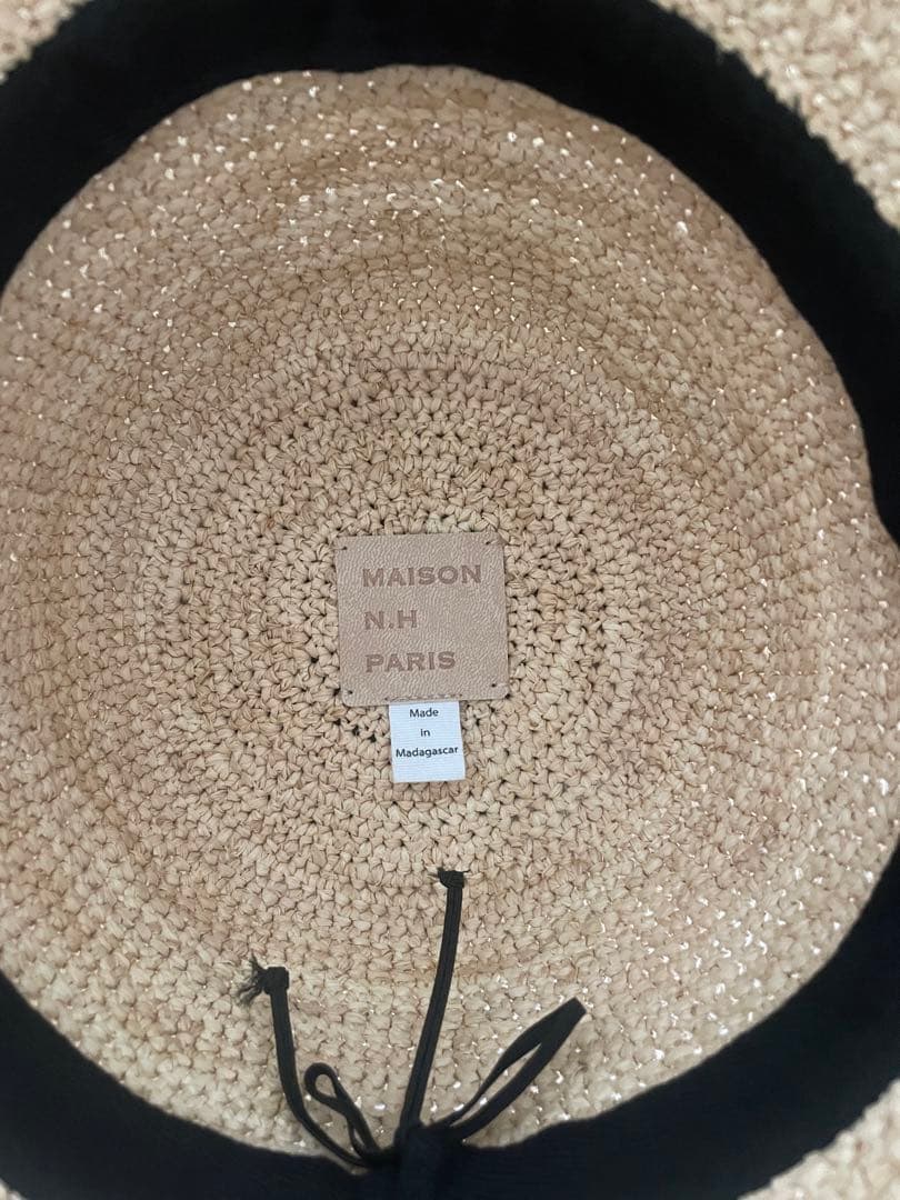 MAISON N.H PARIS ベージュ ストローハット