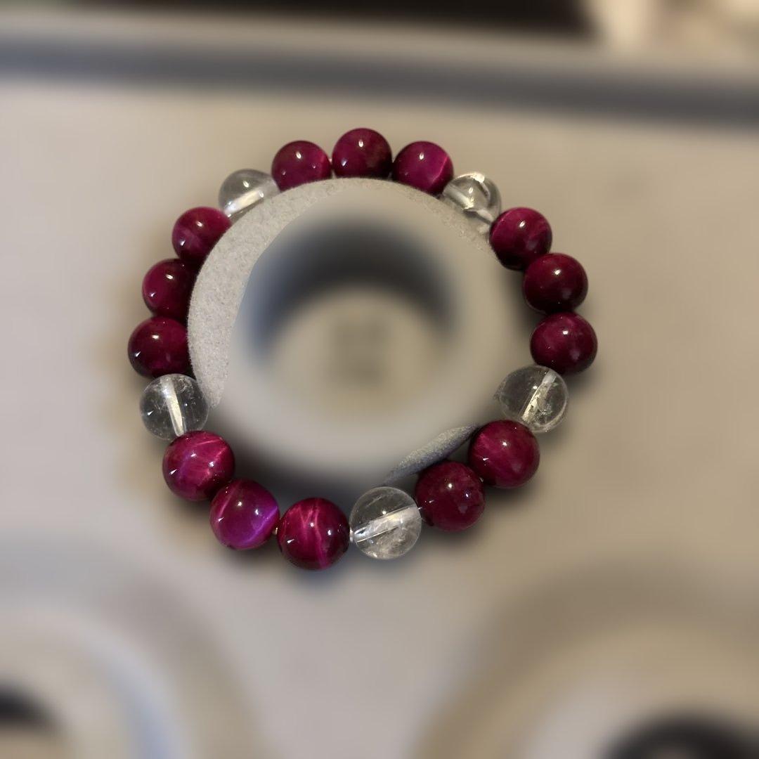 ネパールヒマラヤにあるすっごい水晶を入れたピンクタイガーアイたん！ズンズンくる！