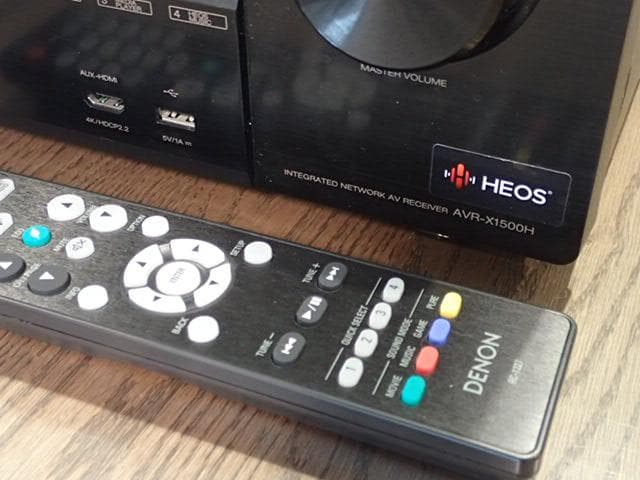 DENON AVアンプ AVR-X1500H 新品リモコン　HEOS対応　美品