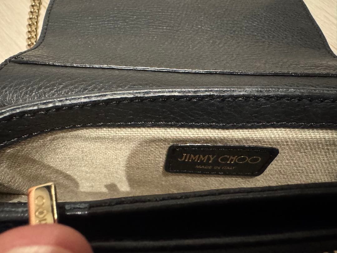 JIMMY CHOO ブラックショルダーバッグ