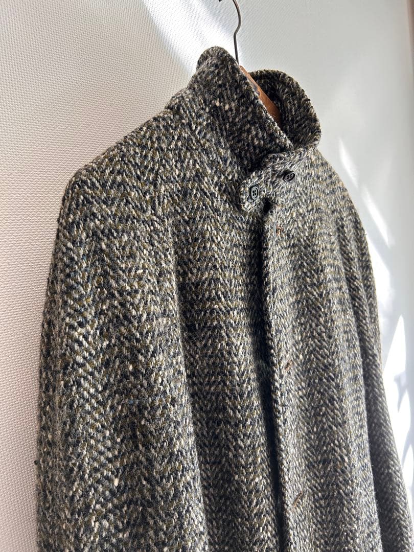 60s70s BURBERRY 手織り ツイードコート バーバリー　ヴィンテージ
