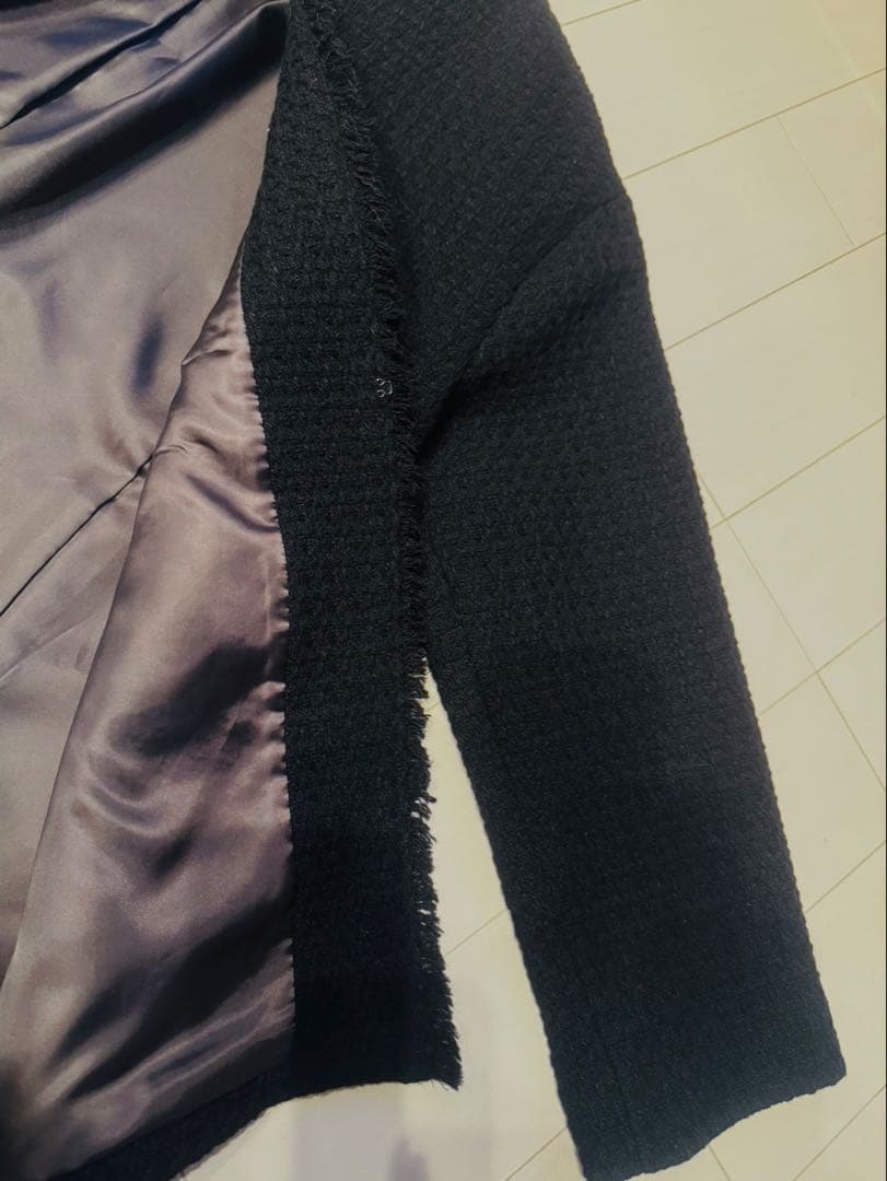 美品green label relaxing ツイード ノーカラー ジャケット