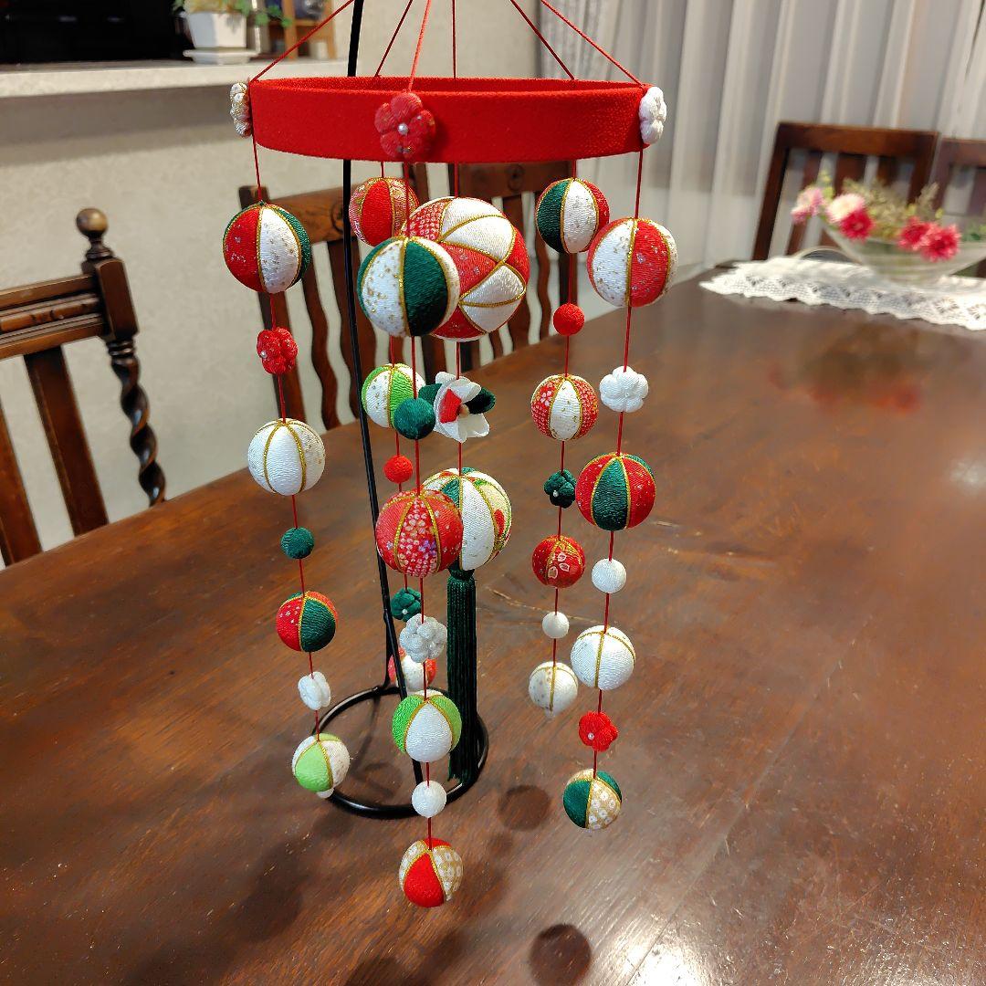 ちりめん細工　クリスマスの下げ飾りと 夏の下げ飾り　　おーさかーな
