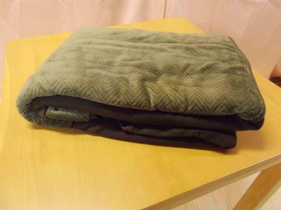 ダイニングこたつ布団80用　正方形　 220×220cm　ヘリンボーン　カーキ