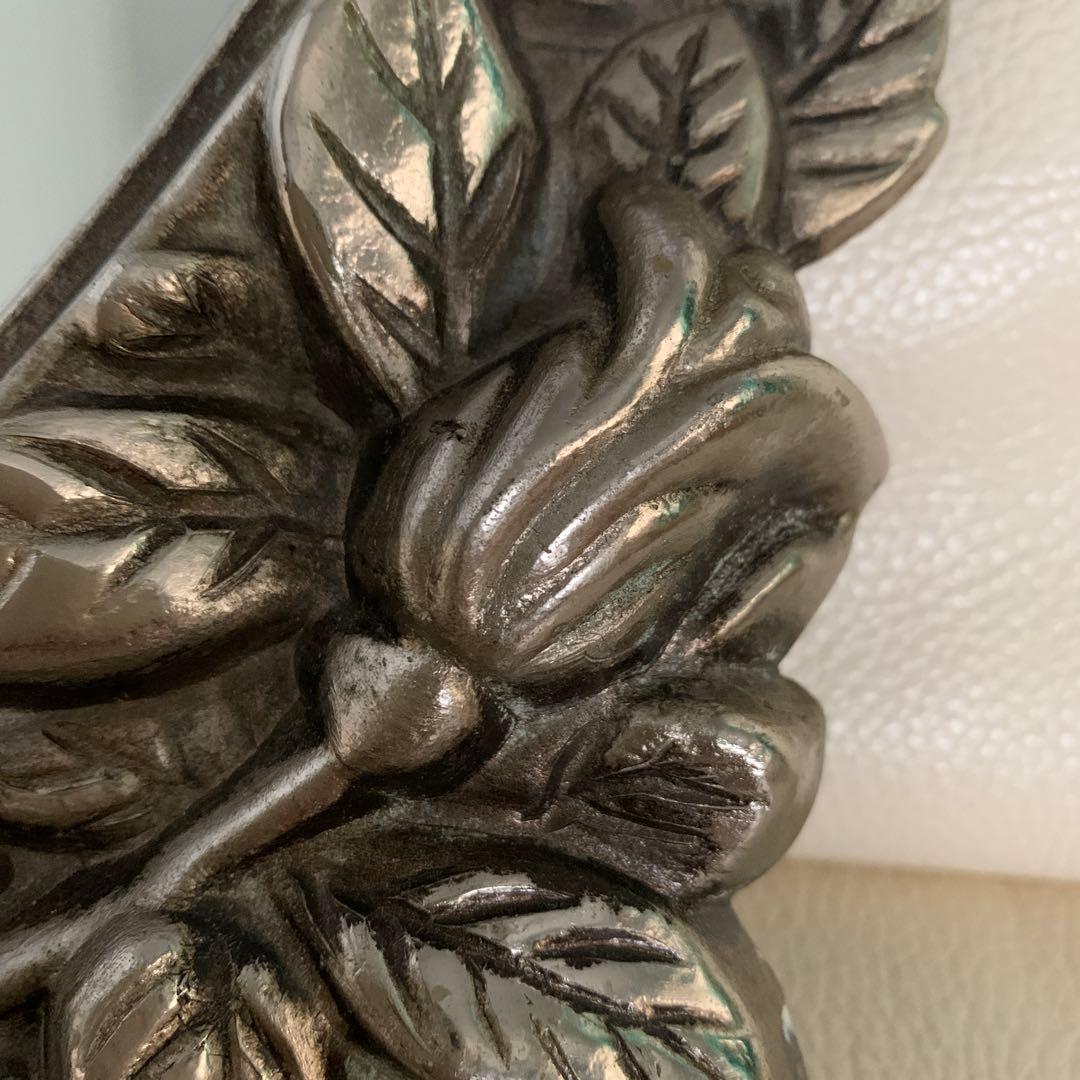 鏡 ウォールミラー 薔薇 アンティーク風