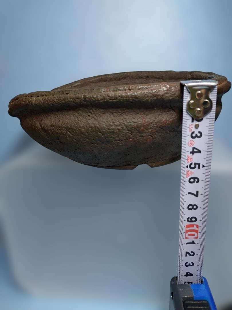 陶器製楕円形ソーサー、喜寿祝い特注品、盆栽鉢