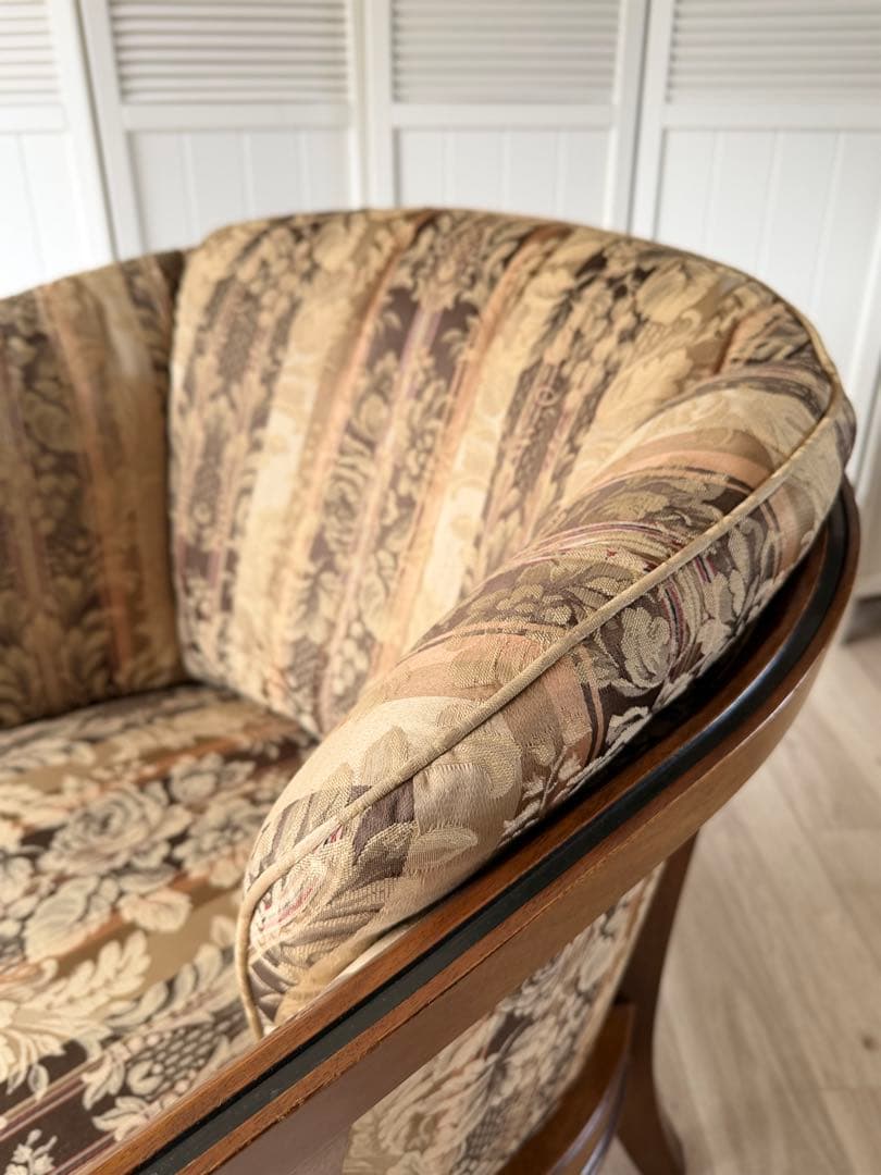 ロゼ　マルニ木工 地中海ロイヤル シャルル アームチェア 1人掛けソファ