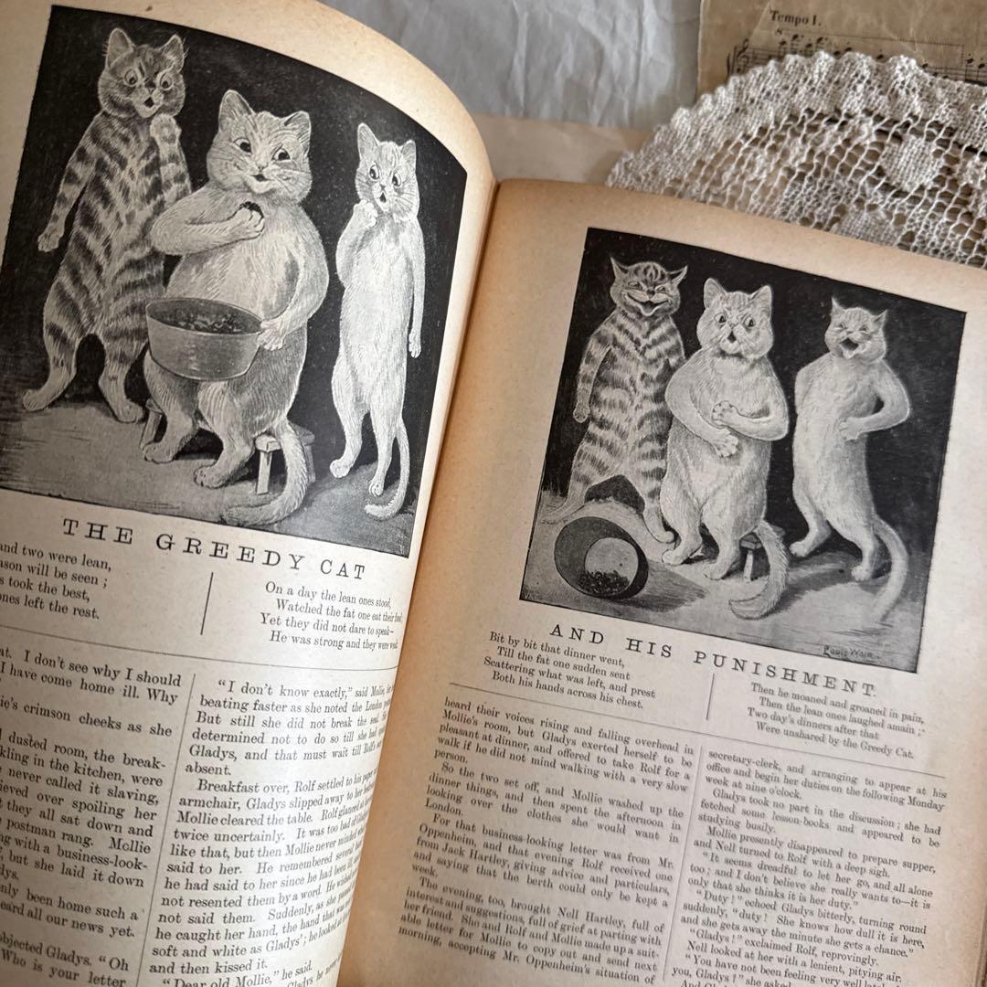 稀少1901年アンティーク美しい挿絵イギリス絵本　洋書ジャンクジャーナル古書