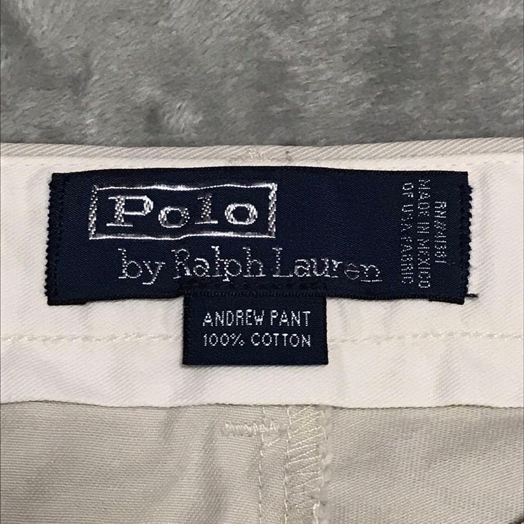 90s POLO ラルフローレン ビンテージチノパン　ポロチノ　ワッペンロゴ