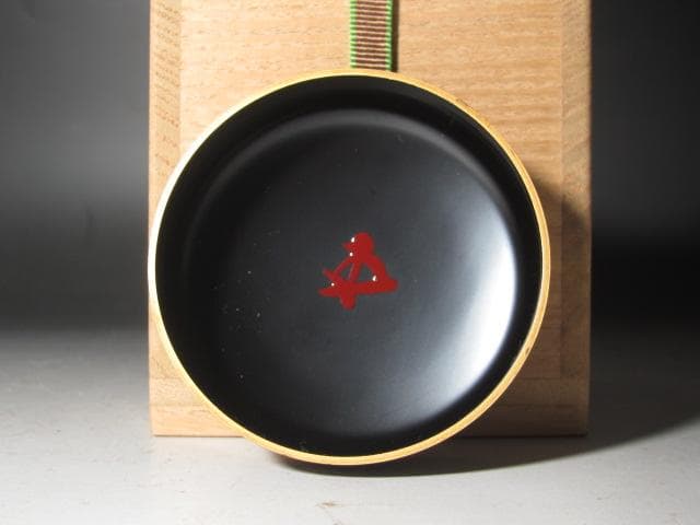 【セール】☆　柿木章　椿蒔絵大棗　裏千家　十五代　鵬雲斎の花押☆y387