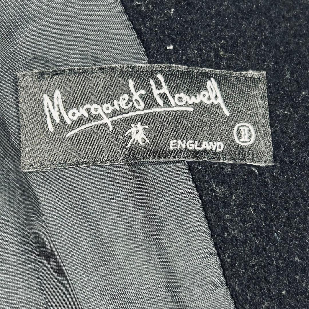 美品 マーガレットハウエル ピーコート アンゴラ カシミヤ カシミアブラック