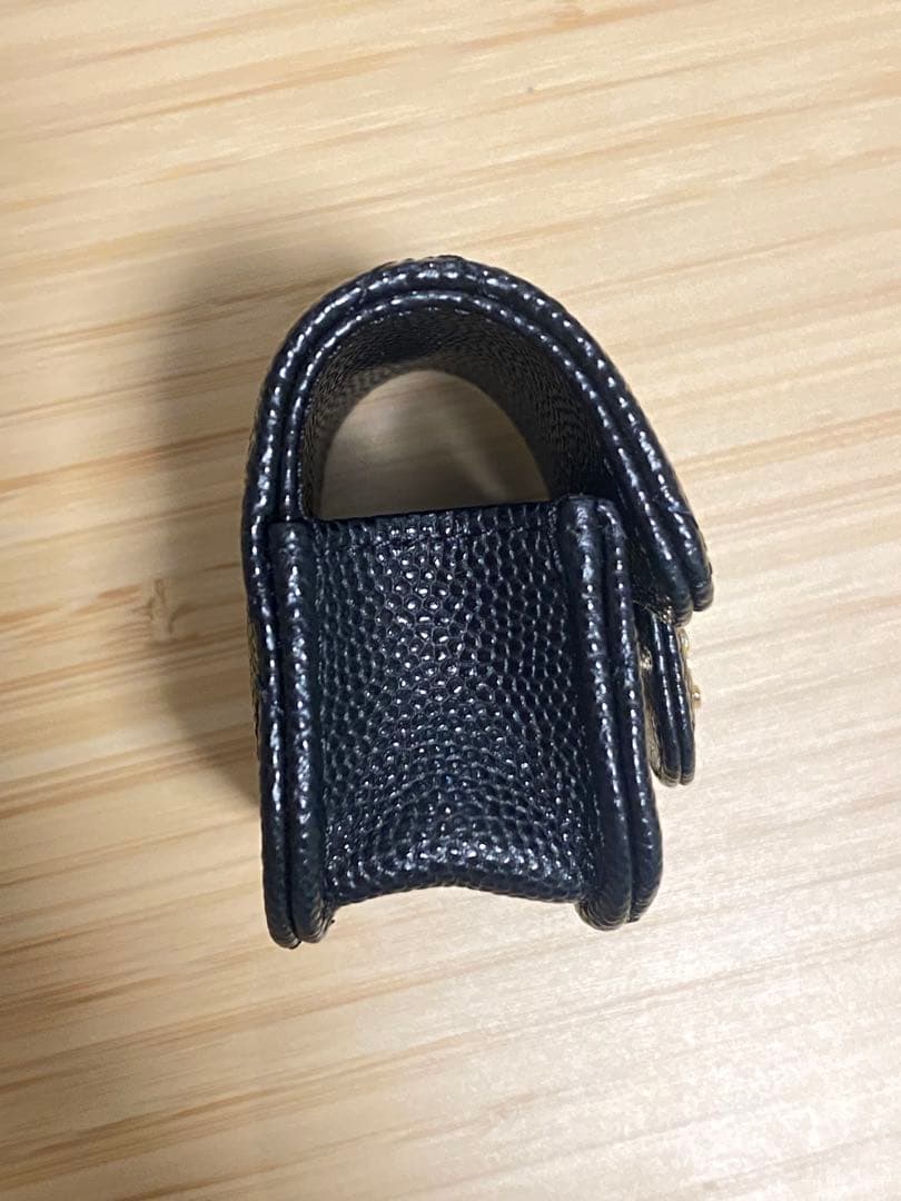 【チェーンなし】CHANEL AirPodsPro ケース　キャビアスキン　黒