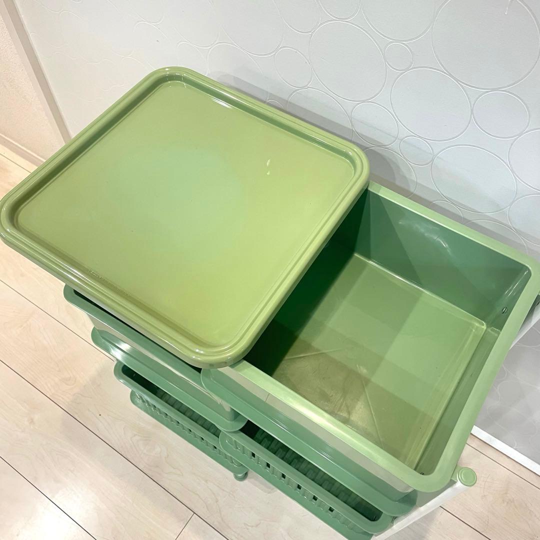 【希少】SEKISUI PLASTICS 収納ワゴン 昭和レトロ キャスター付