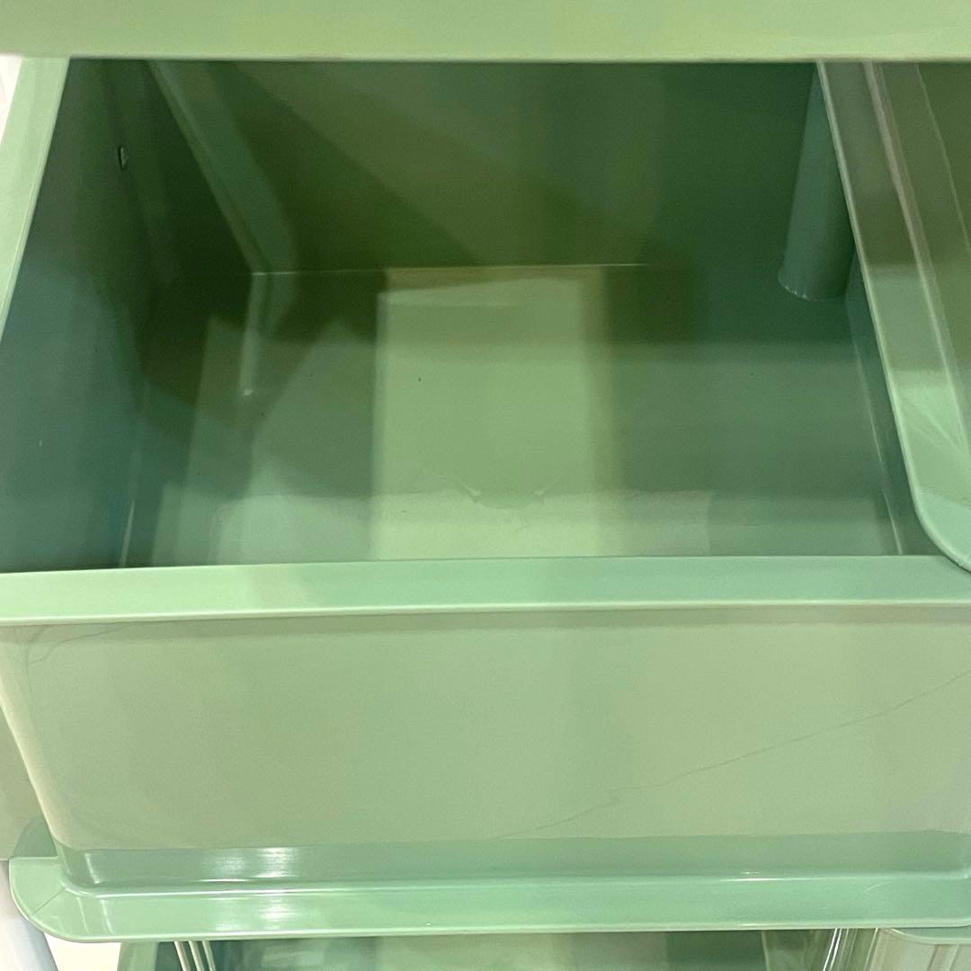 【希少】SEKISUI PLASTICS 収納ワゴン 昭和レトロ キャスター付