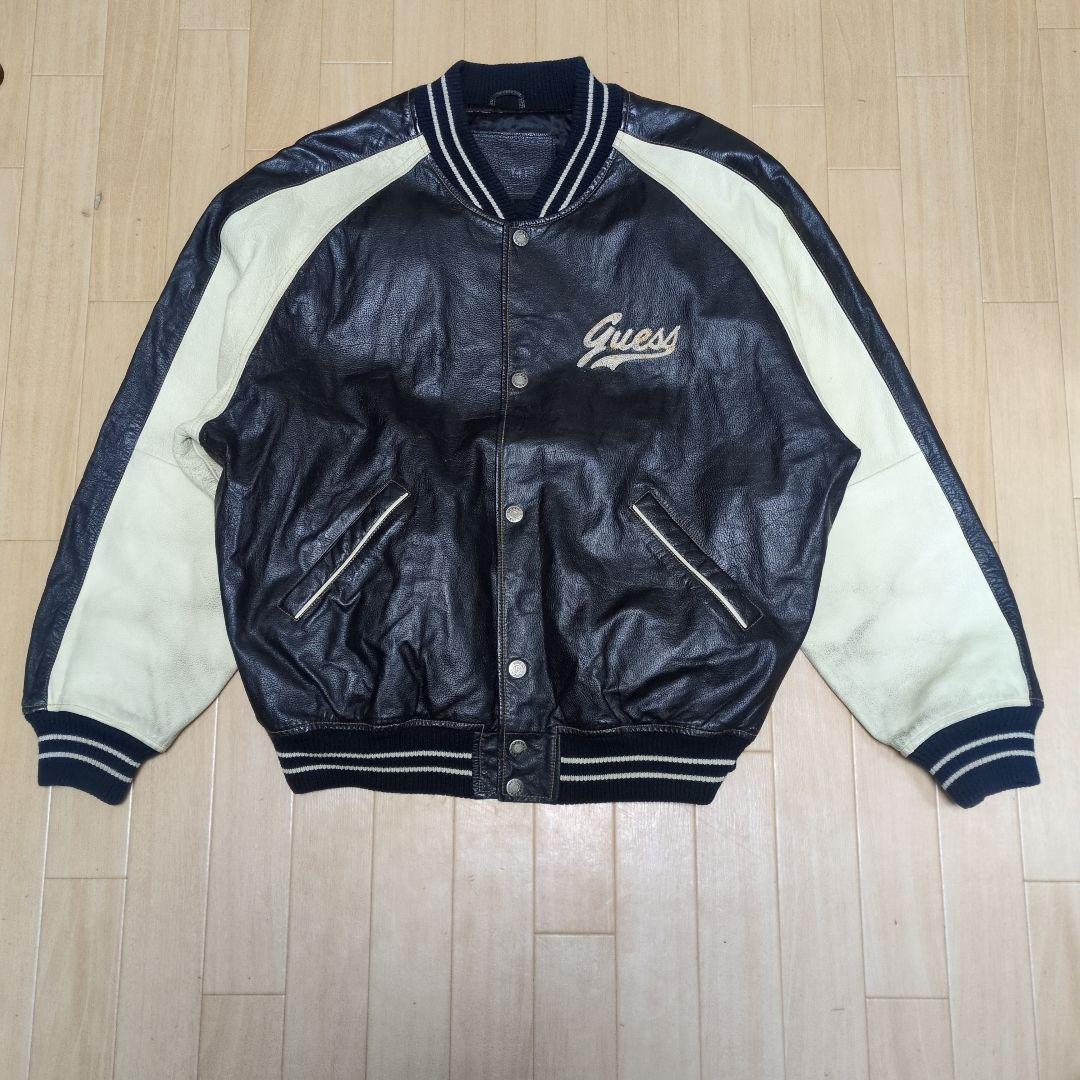 90s〜 GUESS オールレザー スタジャン ビッグサイズ