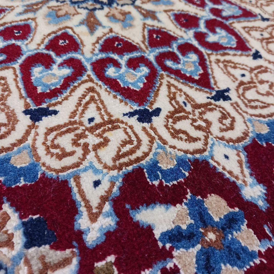 専用Y2000 ペルシャ絨毯 イラン ナイン産 ウール 手織り 127×90㎝