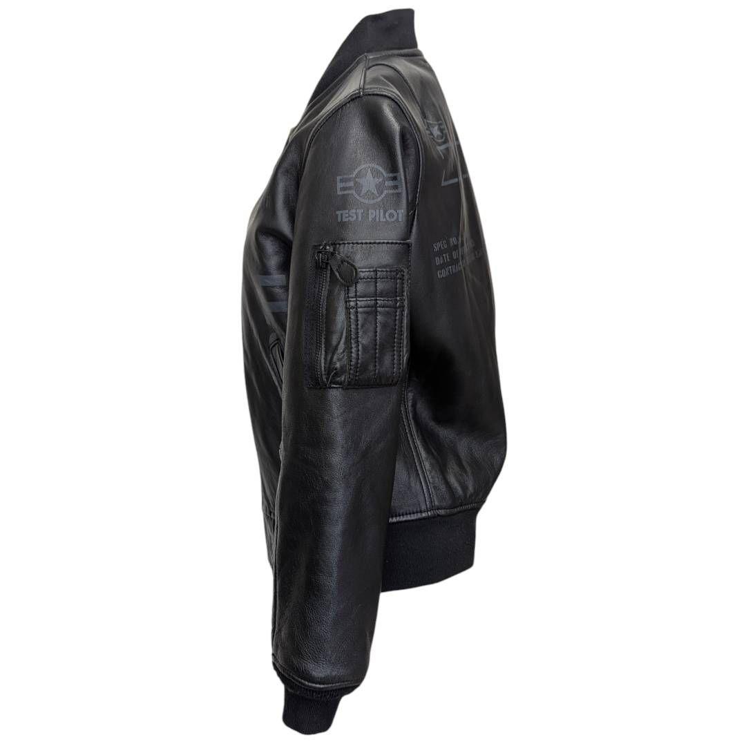 希少品 美品 AVIREX レザージャケット ステンシル MA-1 羊革