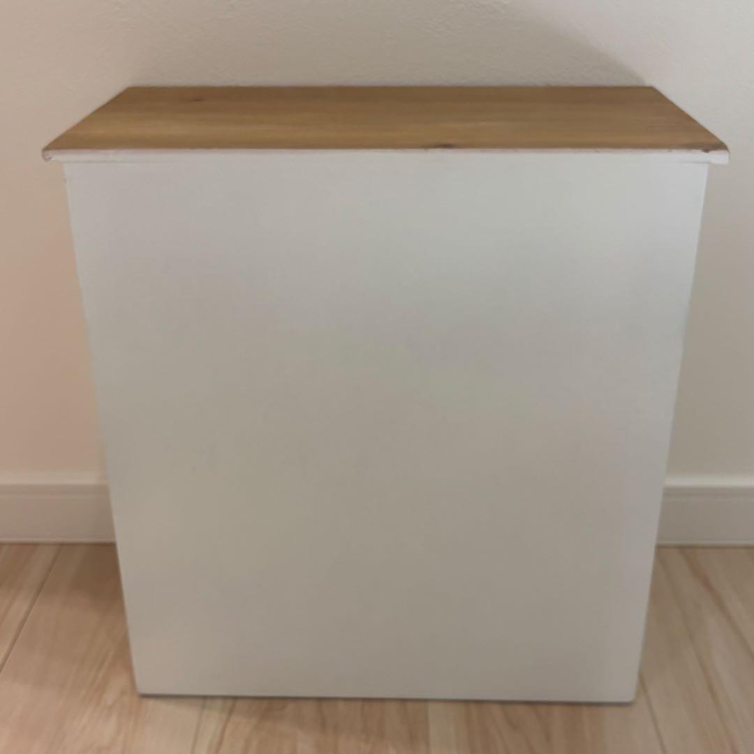 【新品未使用・値下げ】salut! サリュ　オールドウッド2段両開きキャビネット