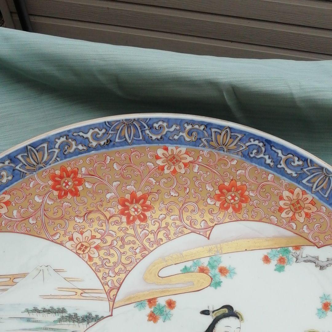 古伊万里色絵美人画大皿