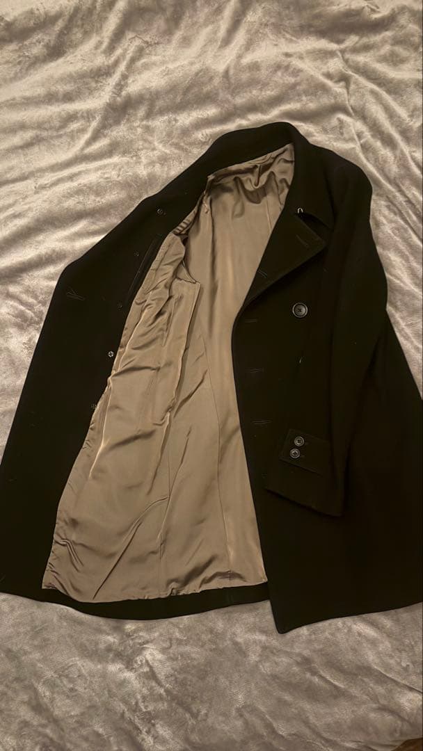 美品　エストネーション　カシミヤPコート　黒　サイズ46