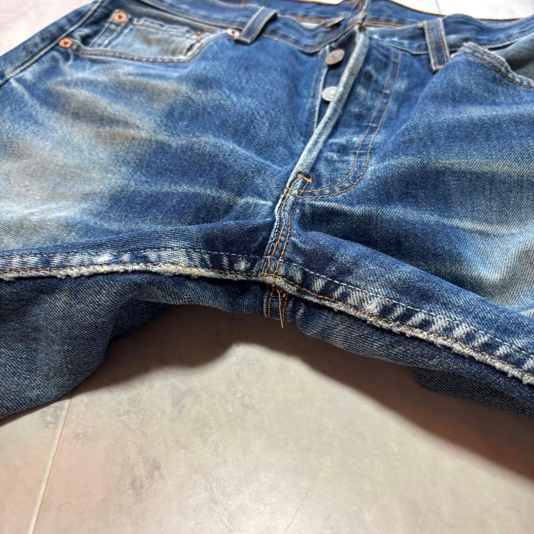 【USA製】リーバイス501 00年 W33 鬼ヒゲ ハチノス デニムパンツ