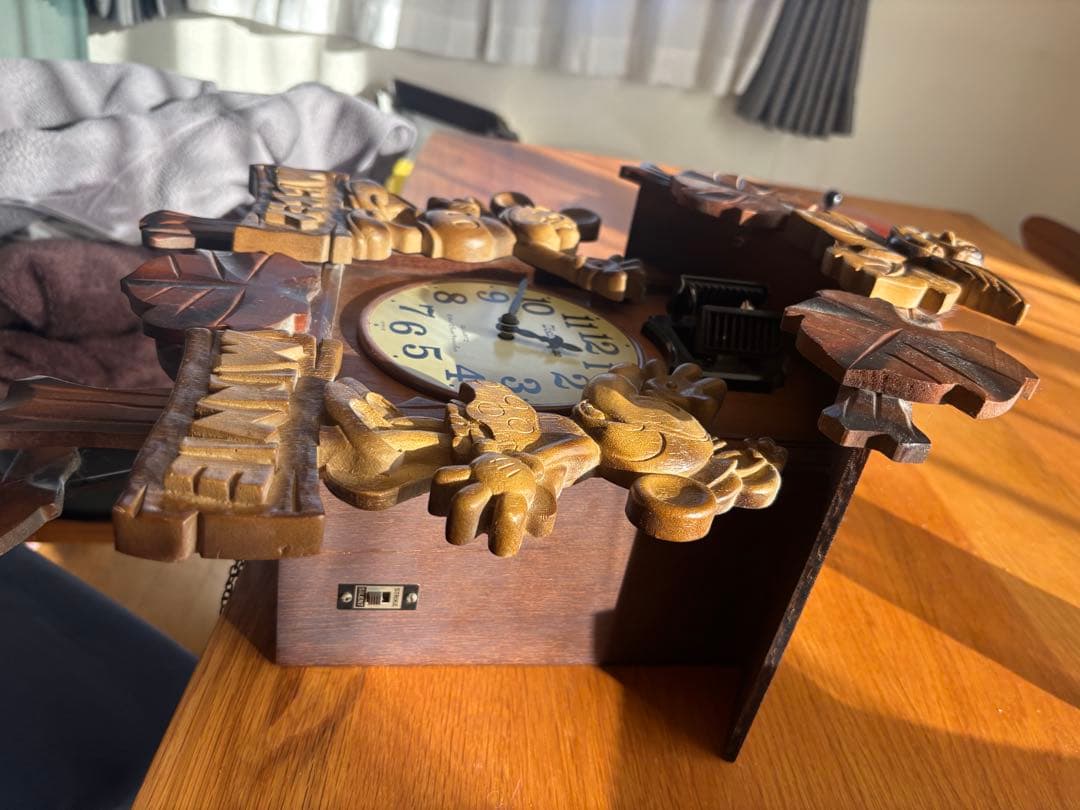 希少価値ディズニーミッキー ミニー 掛け時計鳩時計木製