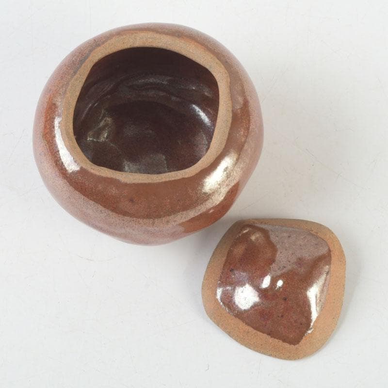 茶道具　柿　香合　共箱　V　9670