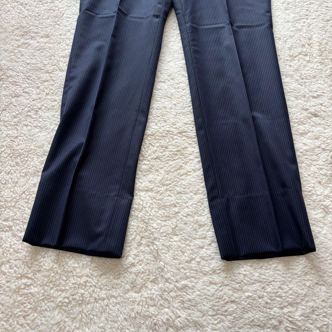 【極美品】ポールスミス ゼニア スーツ ネイビー L ストライプ シルク混