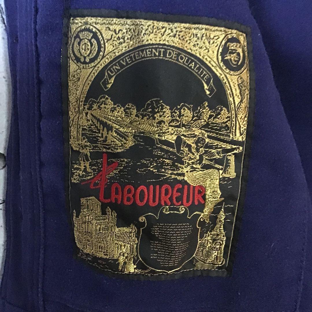 ユーロヴィンテージ　ラブルール　モールスキンジャケット　フランス製　ナス紺