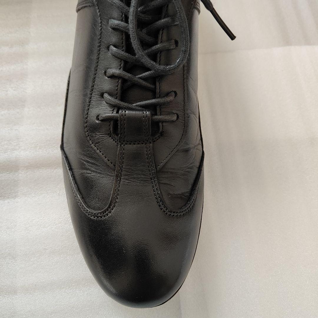 【美品】大塚製靴レザースニーカー　HS-6009ジェントル　ブラック　24EEE