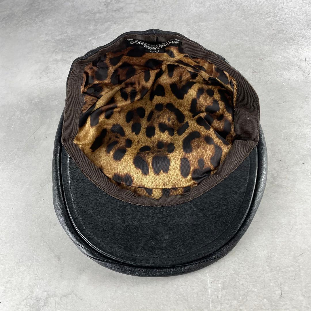 入手困難✨ ドルチェアンドガッバーナ ハンチング キャップ レザー ブラック