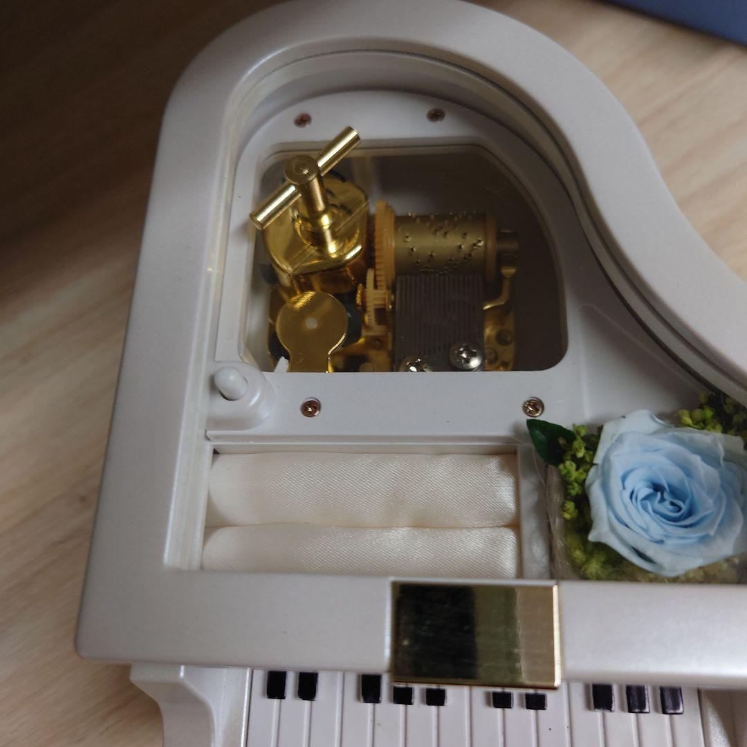 ホワイト ピアノ型オルゴール