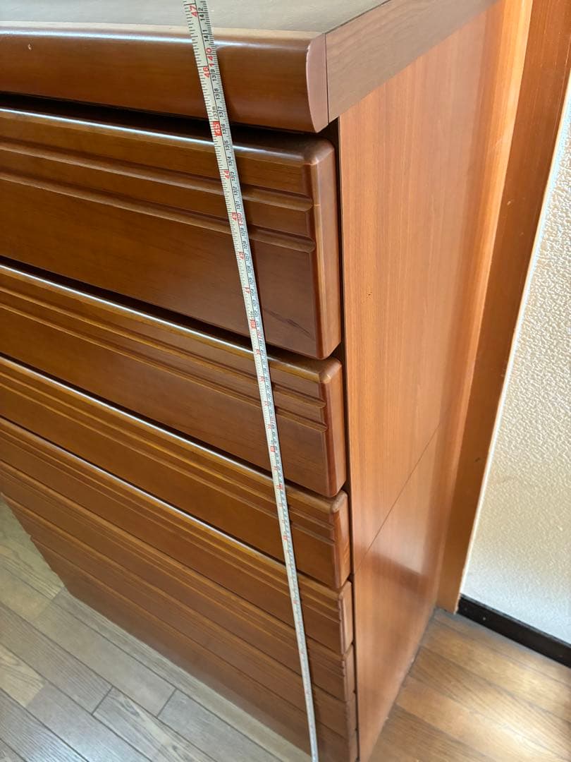 木製チェスト 7段 ブラウン