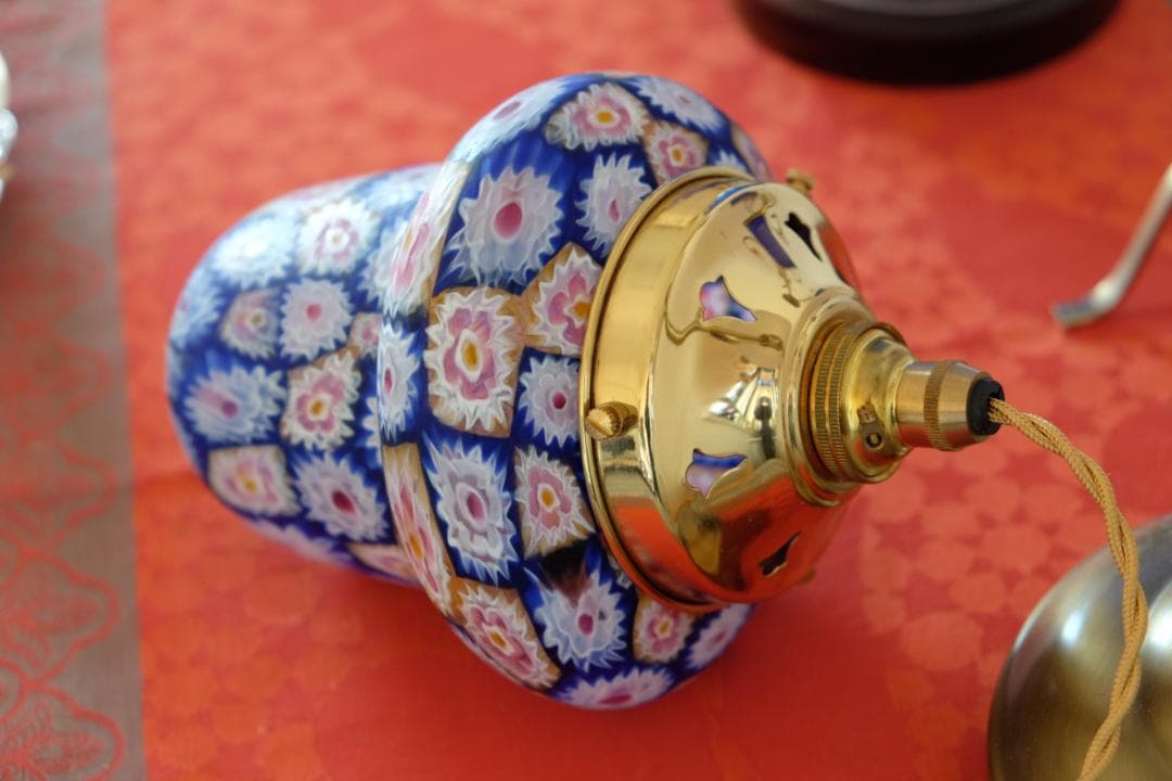 アンティーク ランプ 照明 ライト/吹きガラス/フランス/ムラノガラス ムラーノ