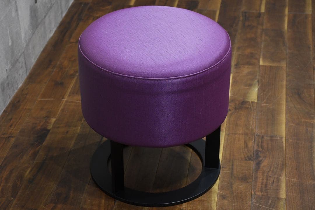 BIK20 シンプルモダン パープル系 スツール アイアン脚 アクセントスツール