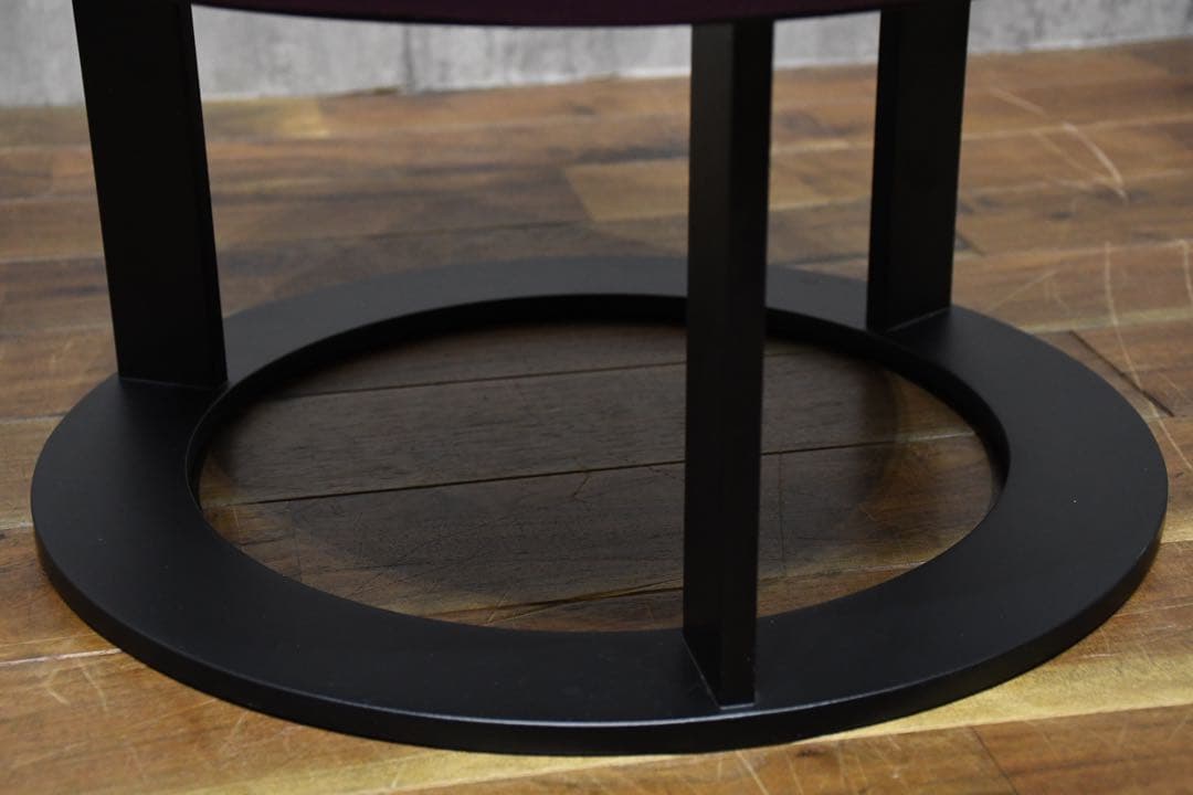 BIK20 シンプルモダン パープル系 スツール アイアン脚 アクセントスツール