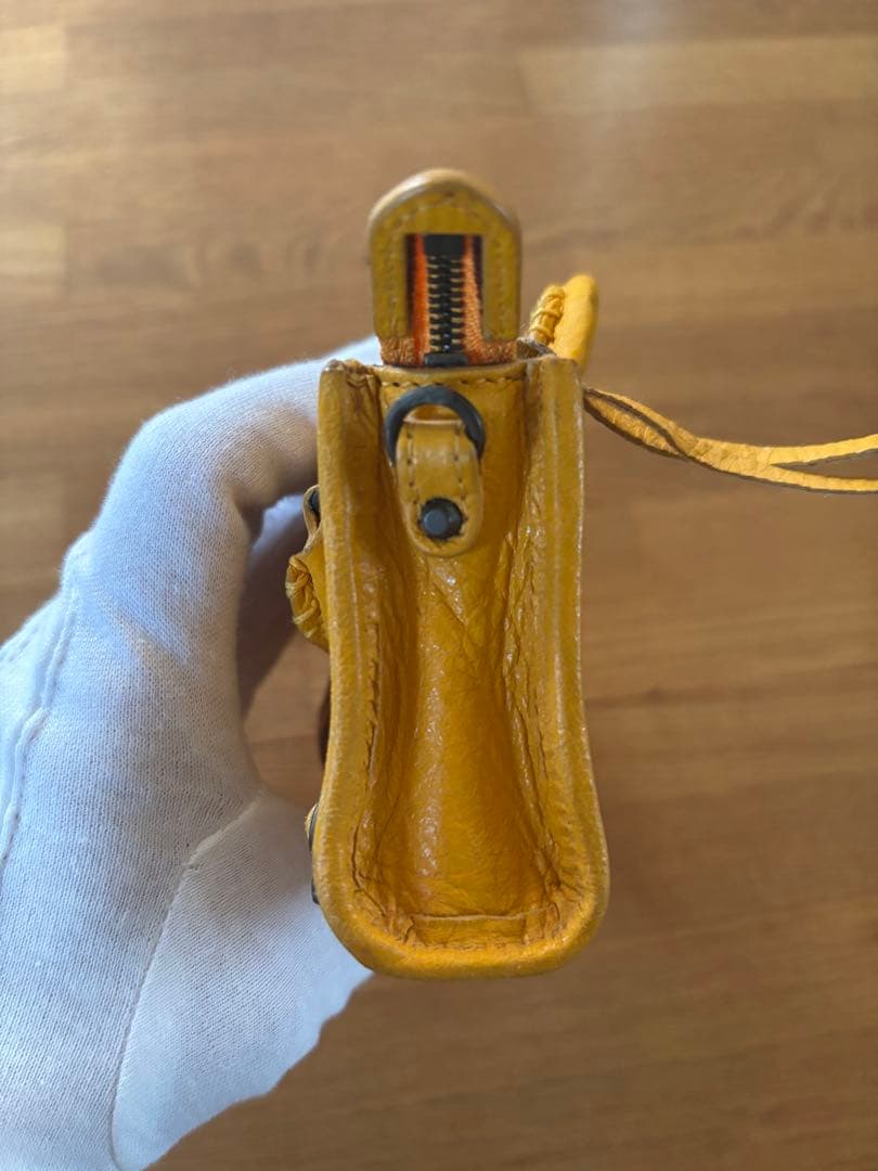 12B614/バレンシアガ/バッグチャーム/チャーム/シティ/キーリング/黄色