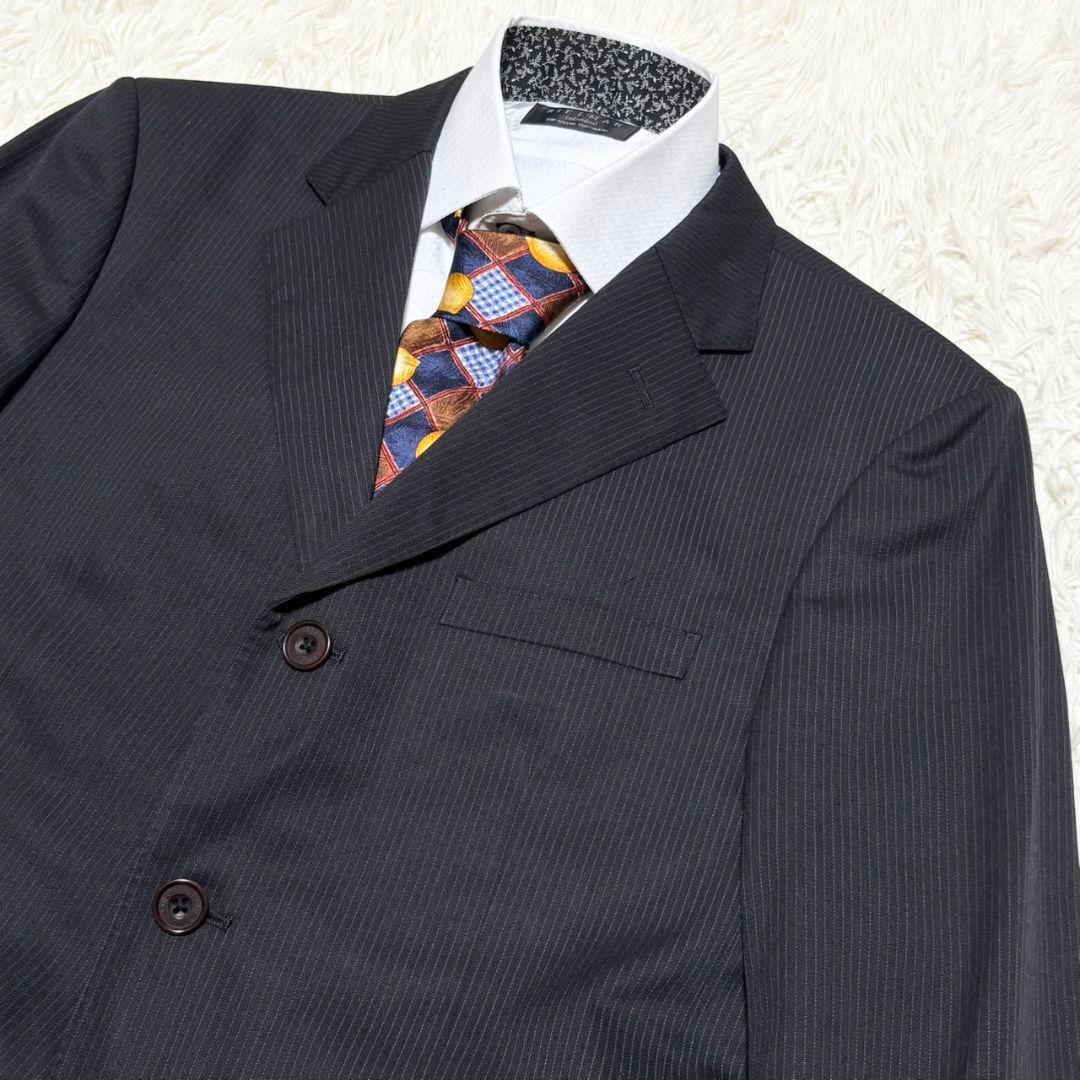 美品 バーバリー ブラック レーベル スーツ セットアップ 2B ストライプ