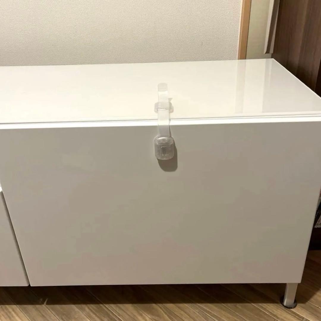 【美品】IKEA ベストー テレビボード テレビ台 180cm ガラス天板