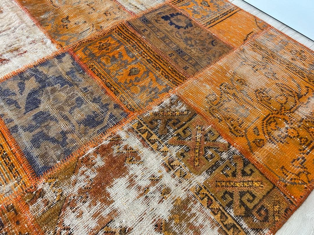 H.P. DECO トルコキリム　パッチワークラグ 約205x300cm