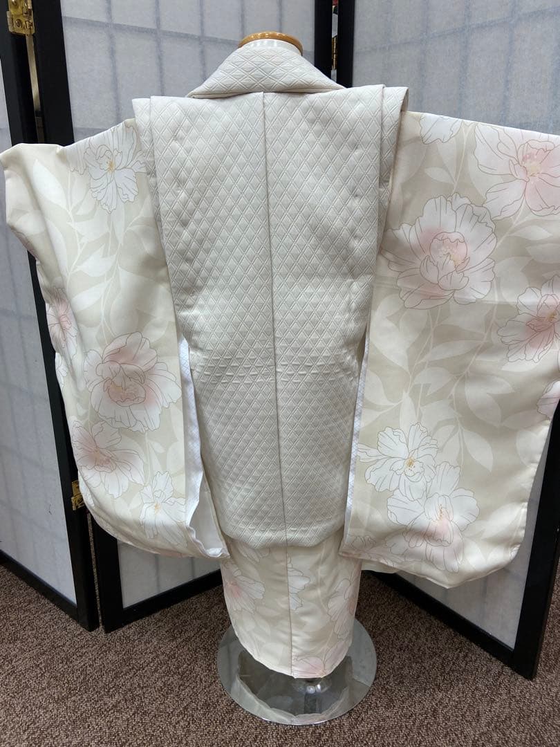 年末年始　特価　花はらべ３才６点被布セット　★ 水彩花／くすみグリーン★