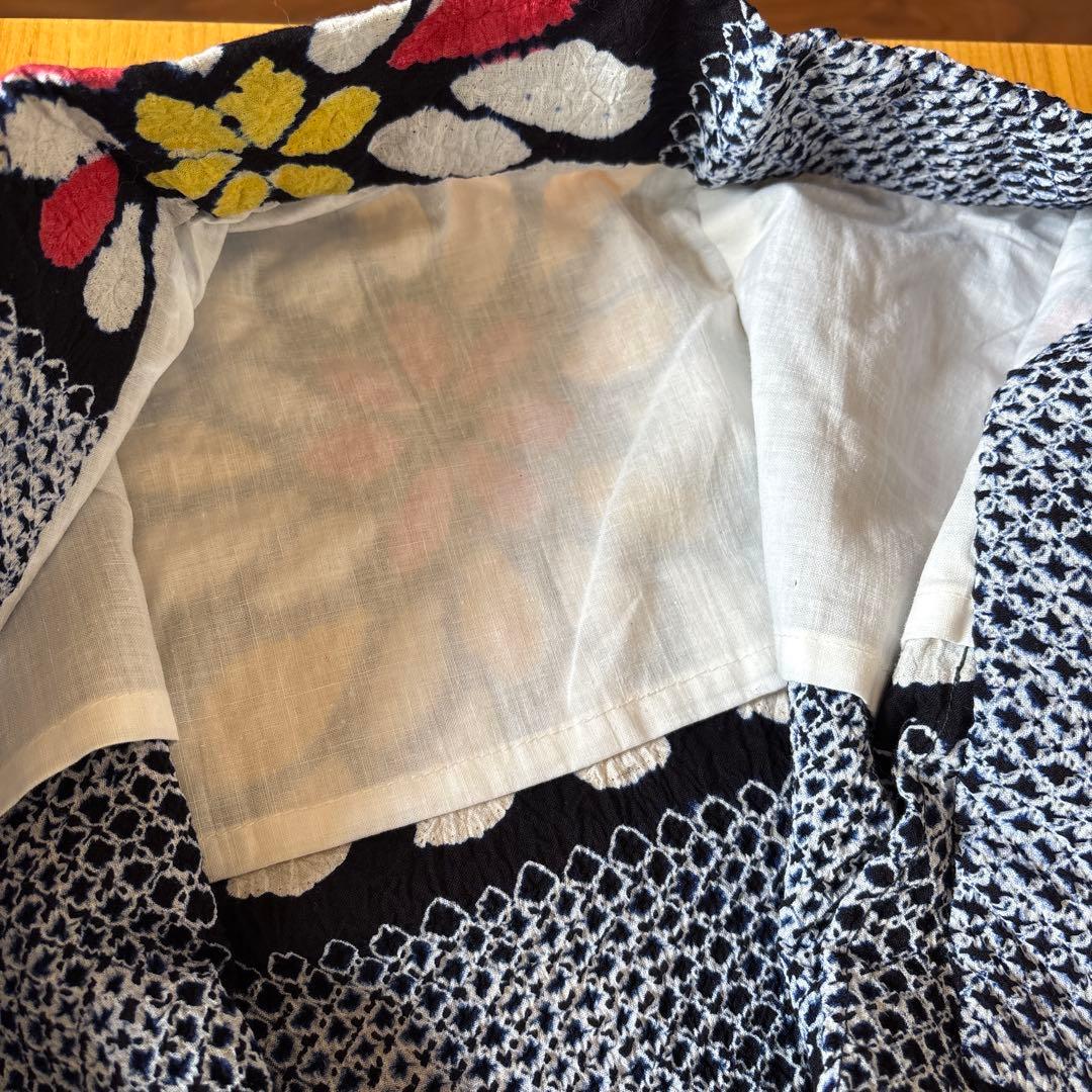 有松絞り　浴衣　美品　花火