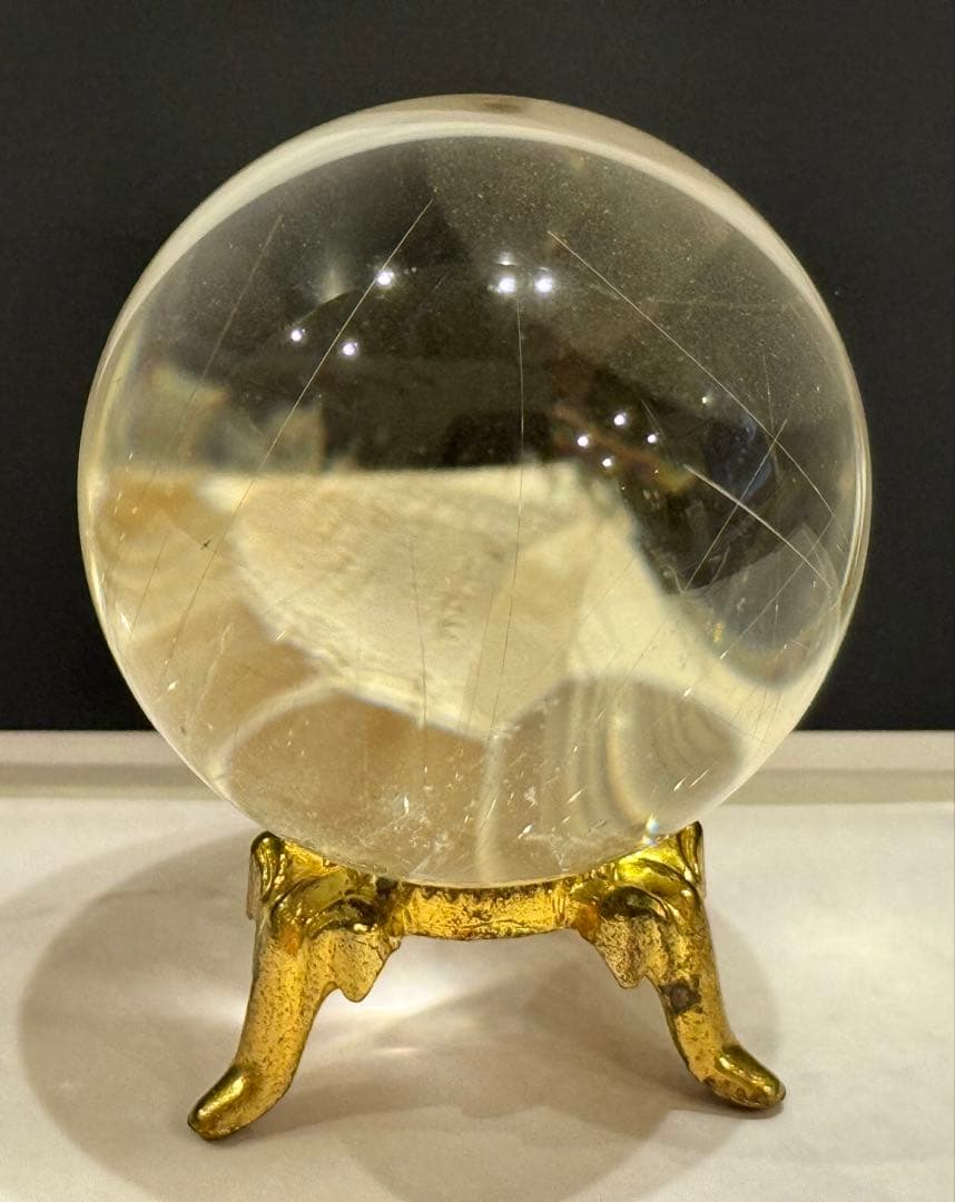激レア⭐︎ クォーツインルチルクォーツ スフィア 丸玉 約4cm 水晶 天然石