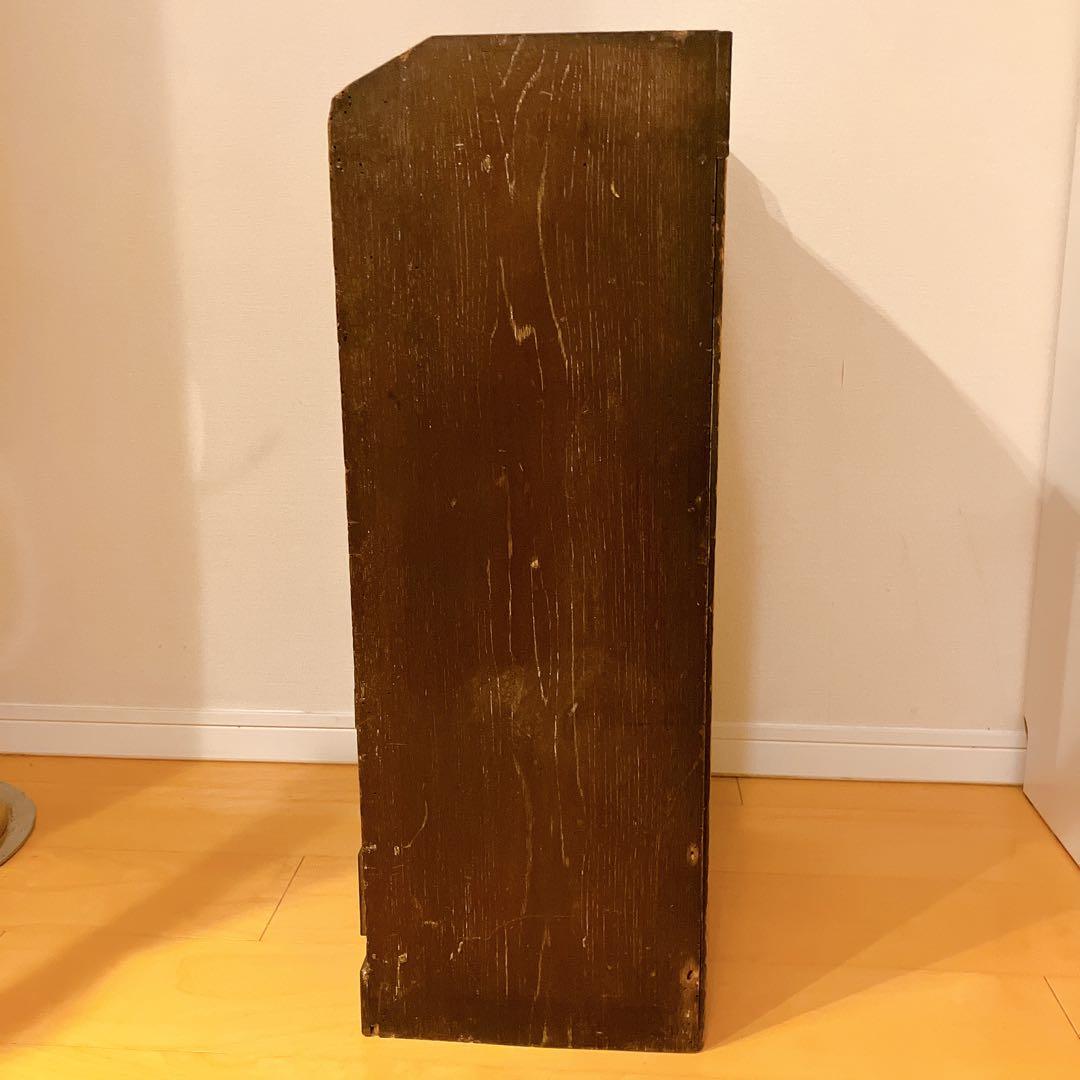 ガラス扉のキャビネット 引き出し付き 食器棚 昭和レトロ　アンティーク