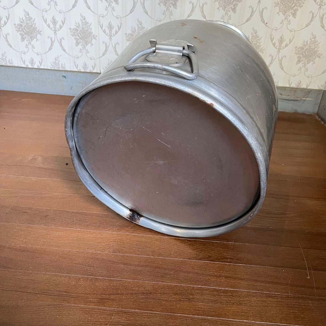 【アンティーク】昭和レトロ ステンレス ミルクタンク 牛乳缶 ジャンクガーデン